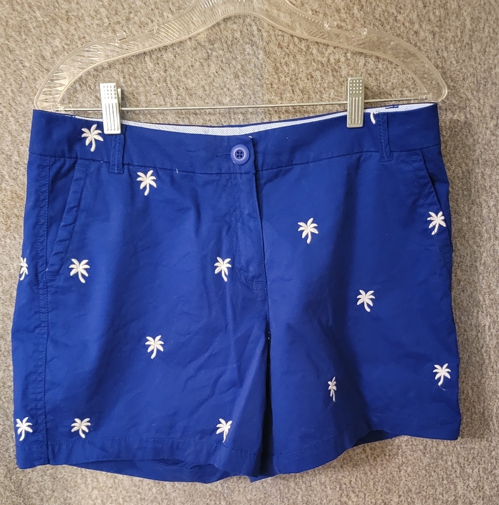 Crown & Ivy Blue Palm Tree Shorts